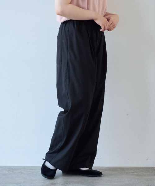 yuni（ユニ　）の「△80/2強撚コットンギャバwideパンツ（その他パンツ・レディース・ダークブラウン/ブラック/カーキ・FREE）」の16枚目の写真