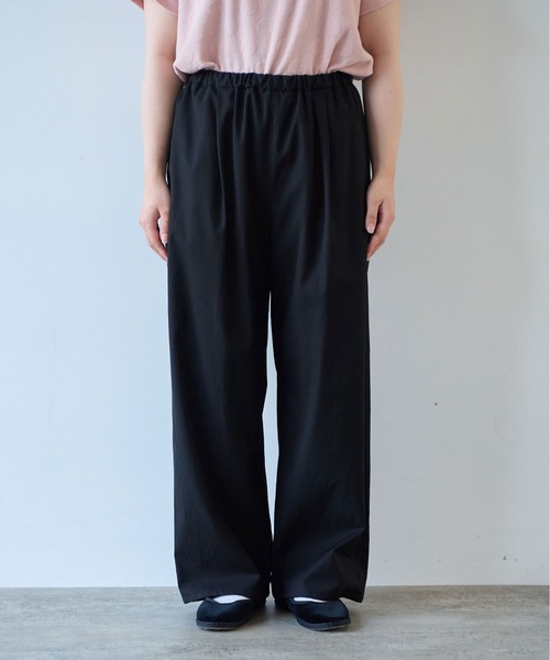 yuni（ユニ　）の「△80/2強撚コットンギャバwideパンツ（その他パンツ・レディース・ダークブラウン/ブラック/カーキ・FREE）」の18枚目の写真