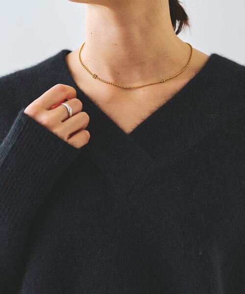 RIVE DROITE(リヴドロワ)の「【R.good(アールドットグッド)】ボールチェーンアクセントネックレス(ネックレス・レディース・シルバー/ゴールド・FREE)」の2枚目の写真