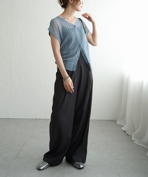 LBC（エルビーシー）の「透かし編み2WAYベスト（ベスト・レディース・ブラウン系その他/ライトブルー/ブラック/ベージュ・M）」の19枚目の写真