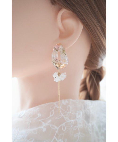 tone（トーン）の「【ime】ﾌﾘﾙﾌﾗﾜｰﾁｪｰﾝﾋﾟｱｽ(MA)（ピアス（両耳用）・レディース・ピンク/オレンジ・FREE）」の12枚目の写真