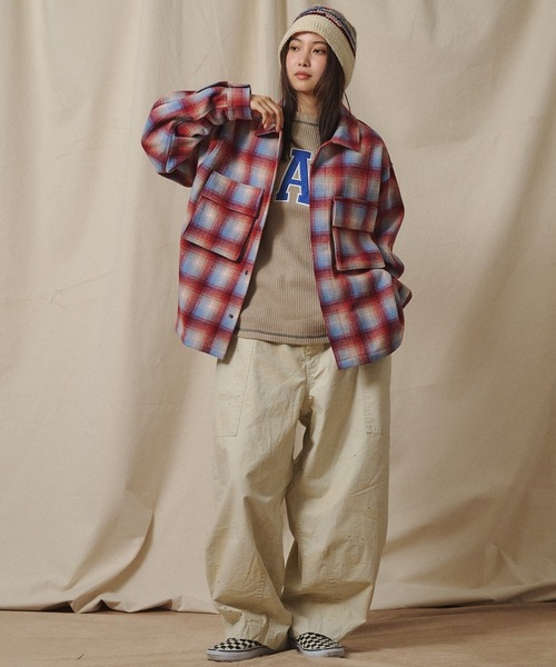 Universal Style Wear（ユニバーサルスタイルウェア）の「Universal Style Wear チェックライトファティーグシャツ（シャツ/ブラウス・メンズ・イエロー×ブラック/その他/ブラウン/キャメル・MEDIUM/LARGE/X-LARGE）」の11枚目の写真