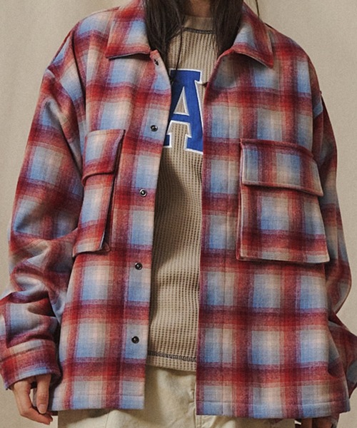 Universal Style Wear（ユニバーサルスタイルウェア）の「Universal Style Wear チェックライトファティーグシャツ（シャツ/ブラウス・メンズ・イエロー×ブラック/その他/ブラウン/キャメル・MEDIUM/LARGE/X-LARGE）」の12枚目の写真