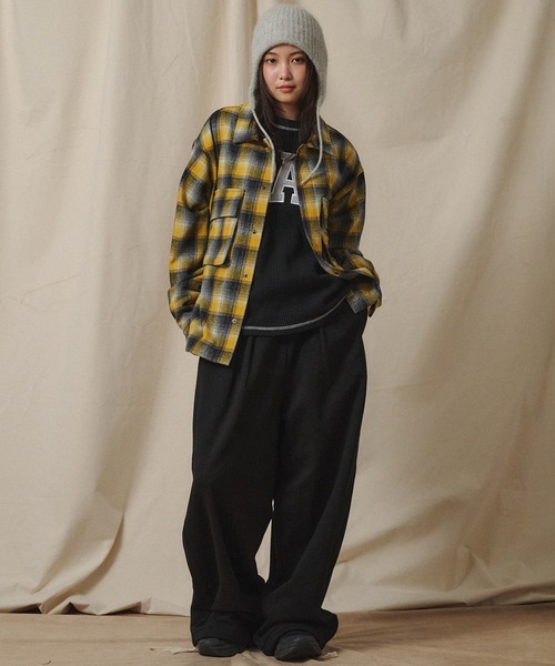 Universal Style Wear（ユニバーサルスタイルウェア）の「Universal Style Wear チェックライトファティーグシャツ（シャツ/ブラウス・メンズ・イエロー×ブラック/その他/ブラウン/キャメル・MEDIUM/LARGE/X-LARGE）」の9枚目の写真