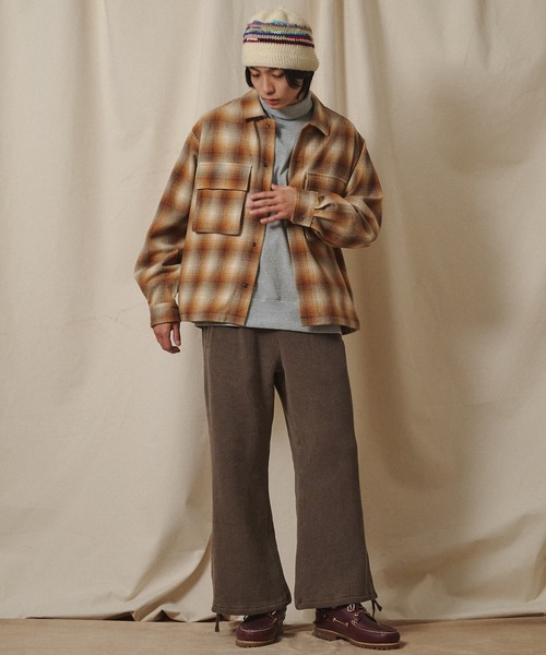 Universal Style Wear（ユニバーサルスタイルウェア）の「Universal Style Wear チェックライトファティーグシャツ（シャツ/ブラウス・メンズ・イエロー×ブラック/その他/ブラウン/キャメル・MEDIUM/LARGE/X-LARGE）」の7枚目の写真