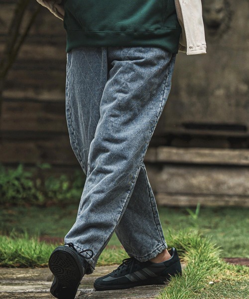 CAMBIO（カンビオ）の「mp14014- Denim Quilting Balloon Pants バルーンパンツ(CAM25AW-010)（その他パンツ・メンズ・ライトインディゴブルー/インディゴブルー・S/M/L）」の2枚目の写真
