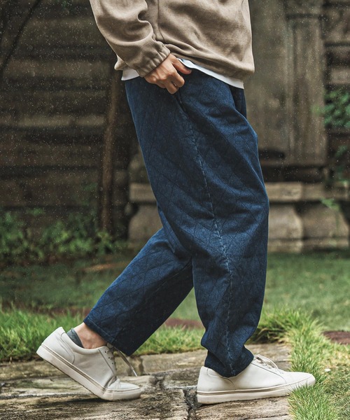 CAMBIO（カンビオ）の「mp14014- Denim Quilting Balloon Pants バルーンパンツ(CAM25AW-010)（その他パンツ・メンズ・ライトインディゴブルー/インディゴブルー・S/M/L）」の11枚目の写真