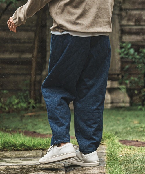 CAMBIO（カンビオ）の「mp14014- Denim Quilting Balloon Pants バルーンパンツ(CAM25AW-010)（その他パンツ・メンズ・ライトインディゴブルー/インディゴブルー・S/M/L）」の12枚目の写真