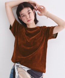 OPAQUE.CLIP（オペークドットクリップ）の「フロッキーチュールTシャツ【洗濯機洗い可】（Tシャツ/カットソー）」