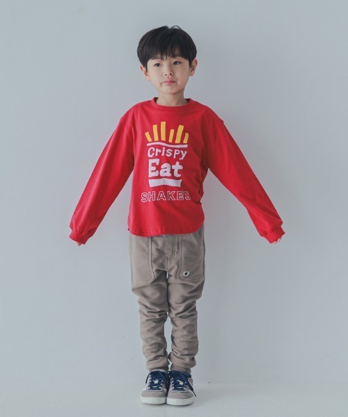 jeans-b 2nd(ジーンズベーセカンド)の「jeans-b 2nd/ジーンズベーセカンド EAT ロングTシャツ(Tシャツ/カットソー・キッズ・サンドベージュ/レッド/ブラック・120cm/130cm/140cm/150cm/160cm/110cm)」の13枚目の写真