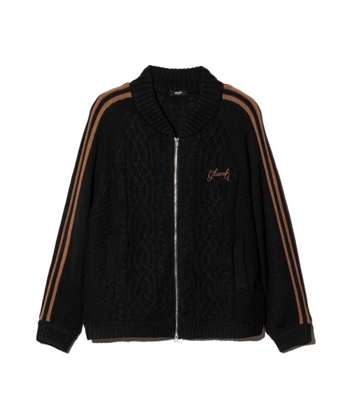 glamb（グラム）の「Knit Line Jersey / ニットラインジャージー（ニット/セーター・メンズ・ブラック/ブルー・M/L）」の3枚目の写真