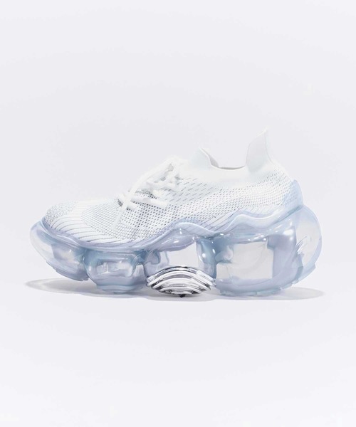 grounds MOOPIE COUPE グラウンズスニーカー grounds (グラウンズ) - MOOPIE JAWS WHITE GRAY/CLEAR