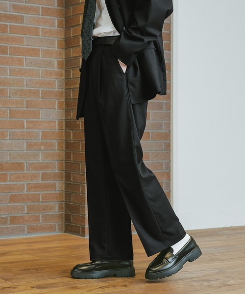 セール】TW/ディープワンタック/ワイドスラックス【セットアップ対応