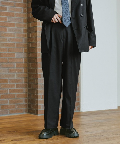 セール】TW/ディープワンタック/ワイドスラックス【セットアップ対応