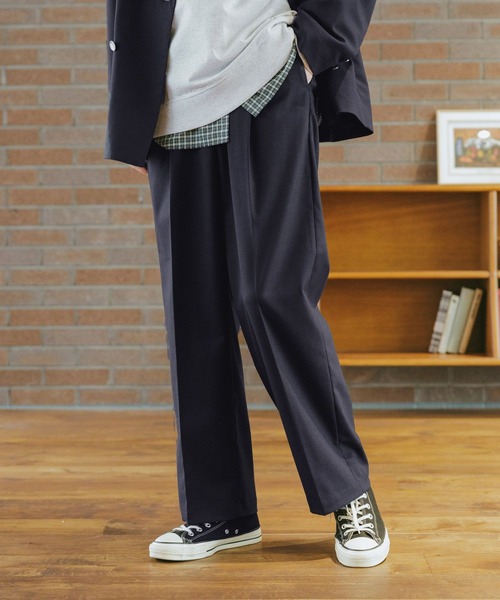 セール】TW/ディープワンタック/ワイドスラックス【セットアップ対応