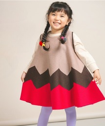 ami amie（アミアミ）の「ノースリーブギザギザＡラインワンピース（ワンピース・キッズ）」