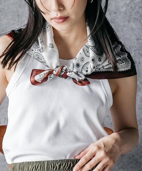 mili an deni(ミリアンデニ)の「スカーフ付きミリタリーワイドパンツ(チノパンツ・レディース・ベージュ/ブラック/カーキ・M)」の21枚目の写真