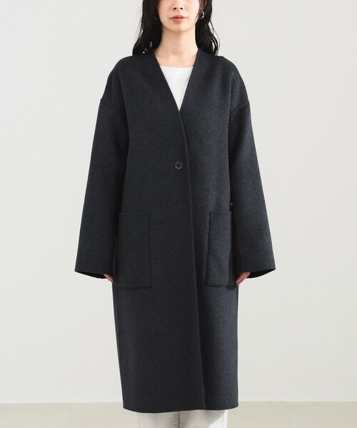 Demi-Luxe BEAMS リバーコート 36 ネイビー Demi-Luxe BEAMS リバーコート 36 ネイビー Demi-Luxe BEAMS デミ