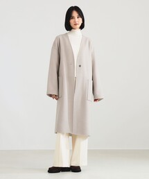 BEAMS WOMEN｜ビームスウィメンのノーカラーコート通販 - ZOZOTOWN