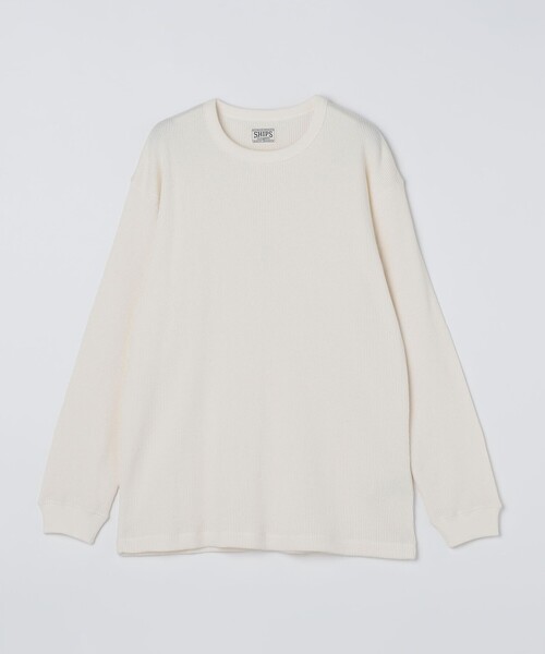 SHIPS（シップス）の「SHIPS: AUTHENTIC ベーシック ワッフル ロングスリーブ Tシャツ（Tシャツ/カットソー・メンズ・グレー/ブラック/ホワイト・SMALL/MEDIUM/LARGE/X-LARGE）」の7枚目の写真
