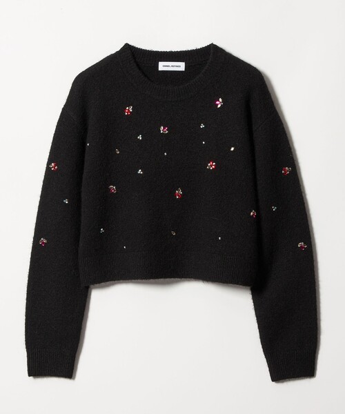 EMMEL REFINES（エメルリファインズ）の「＜EMMEL REFINES＞EM HW フラッフィー ビジュー ニット プルオーバー（ニット/セーター・レディース・ブラック/ホワイト・FREE）」の13枚目の写真