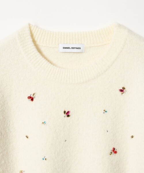 EMMEL REFINES（エメルリファインズ）の「＜EMMEL REFINES＞EM HW フラッフィー ビジュー ニット プルオーバー（ニット/セーター・レディース・ブラック/ホワイト・FREE）」の19枚目の写真