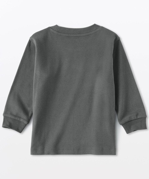 無印良品（ムジルシリョウヒン）の「ベビー　あたまするっと　両面起毛クルーネック長袖Ｔシャツ（Tシャツ/カットソー・キッズ・グレー系1/イエロー系/ネイビー系/ライトグリーン系/グレー系/オフホワイト・100/90/80）」の13枚目の写真