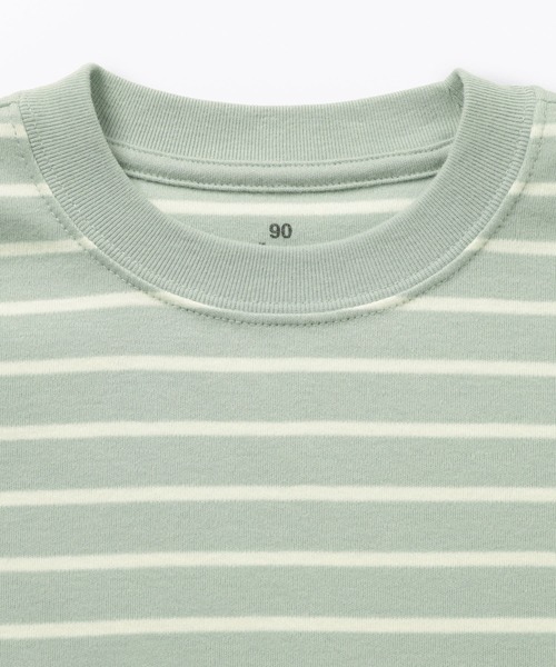 無印良品（ムジルシリョウヒン）の「ベビー　あたまするっと　両面起毛クルーネック長袖Ｔシャツ（Tシャツ/カットソー・キッズ・グレー系1/イエロー系/ネイビー系/ライトグリーン系/グレー系/オフホワイト・100/90/80）」の20枚目の写真