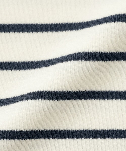 無印良品（ムジルシリョウヒン）の「ベビー　あたまするっと　両面起毛クルーネック長袖Ｔシャツ（Tシャツ/カットソー・キッズ・グレー系1/イエロー系/ネイビー系/ライトグリーン系/グレー系/オフホワイト・100/90/80）」の8枚目の写真