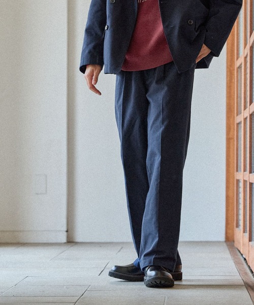 niko and...(ニコアンド)の「ワンタックストレートスラックス(スラックス・メンズ・ネイビー/ベージュ・MEDIUM/LARGE)」の6枚目の写真