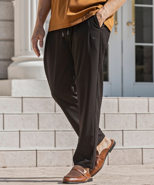 ウノピゥウノウグァーレトレ リラックス（1PIU1UGUALE3 RELAX）/1PIU1UGUALE3 RELAX リネンライクリラックスワイドパンツ WEB・直営店限定】1PIU1UGUALE3 RELAX(ウノピゥウノウグァーレトレ