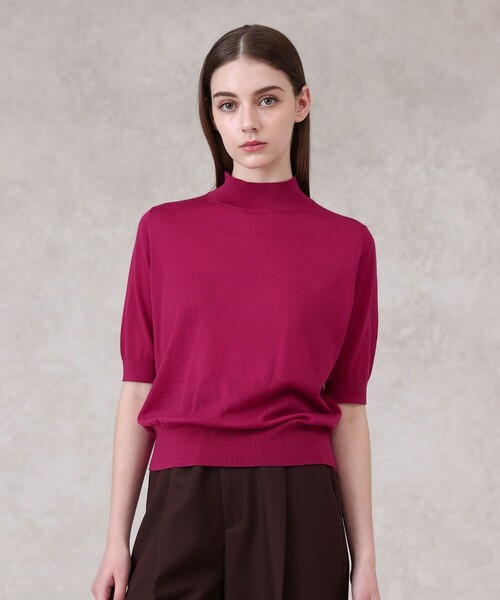 ANAYI(アナイ)の「スーパーファインメリノハイネック プルオーバー〈セットアップ対応商品〉(ニット/セーター・レディース・キャメル/ピンク/チャコールグレー/ネイビー・38)」の4枚目の写真