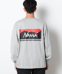 Grand PARK（グランドパーク）の「NANGA×GrandPARK/ナンガ×グランドパーク別注バックプリントドローコードロングスリーブTシャツ（Tシャツ/カットソー）」