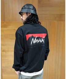 NANGA×GrandPARK/ナンガ×グランドパーク別注バックプリントドローコードロングスリーブTシャツ