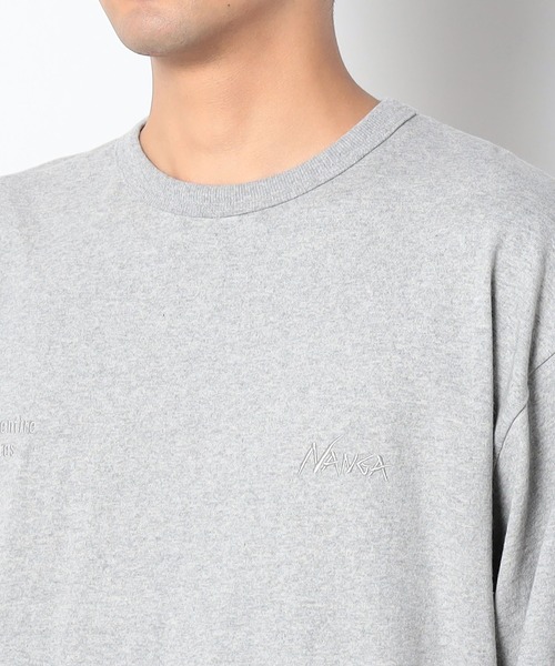 NANGA(ナンガ)の「NANGA×GrandPARK/ナンガ×グランドパーク別注バックプリントドローコードロングスリーブTシャツ(Tシャツ/カットソー・メンズ・グレー/ホワイト/ブラック・LARGE/MEDIUM/SMALL)」の6枚目の写真