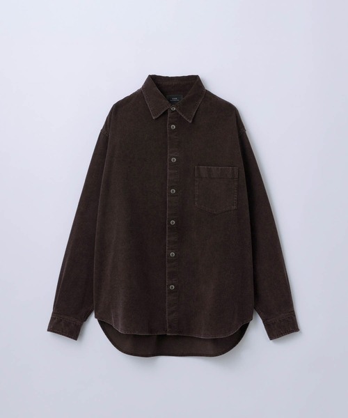 SLICK（スリック）の「【SLICK/スリック】Sulfur-Dyed Corduroy Regular Shirt/サルファーダイコーデュロイレギュラーカラーシャツ / ヴィンテージ（シャツ/ブラウス・メンズ・ブラック/ブラウン・1/2/3）」の8枚目の写真