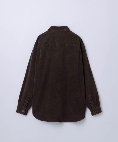 SLICK（スリック）の「【SLICK/スリック】Sulfur-Dyed Corduroy Regular Shirt/サルファーダイコーデュロイレギュラーカラーシャツ / ヴィンテージ（シャツ/ブラウス・メンズ・ブラック/ブラウン・1/2/3）」の9枚目の写真