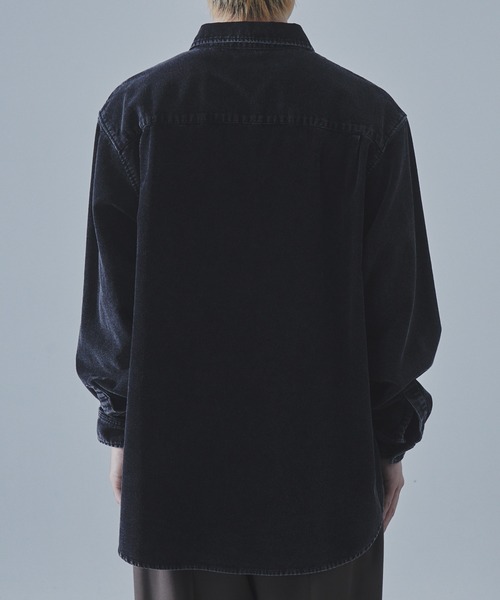 SLICK（スリック）の「【SLICK/スリック】Sulfur-Dyed Corduroy Regular Shirt/サルファーダイコーデュロイレギュラーカラーシャツ / ヴィンテージ（シャツ/ブラウス・メンズ・ブラック/ブラウン・1/2/3）」の11枚目の写真