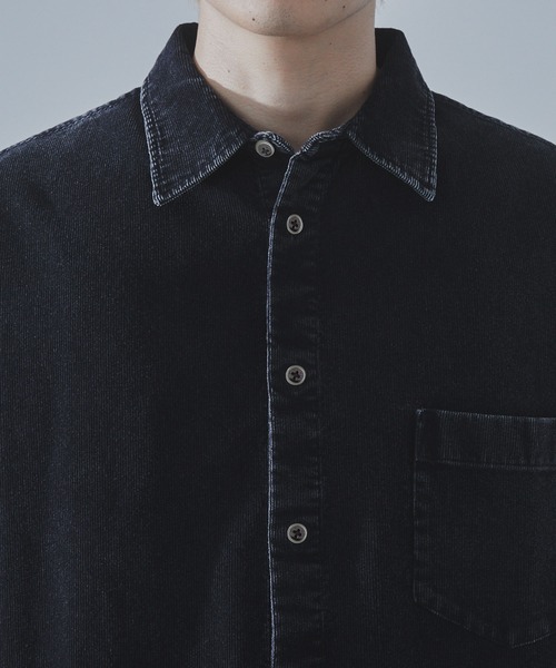 SLICK（スリック）の「【SLICK/スリック】Sulfur-Dyed Corduroy Regular Shirt/サルファーダイコーデュロイレギュラーカラーシャツ / ヴィンテージ（シャツ/ブラウス・メンズ・ブラック/ブラウン・1/2/3）」の14枚目の写真
