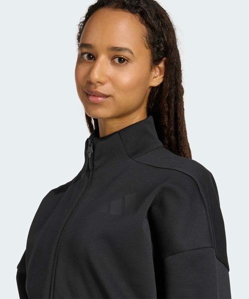 adidas ブラック ジップアップジャージ　トラックジャケット adidas ブラック ジップアップジャージ トラックジャケットXS