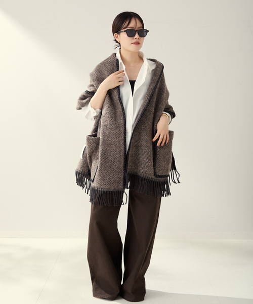 【最終値下げ】plage LAPUANKANKURIT POCKET ショール プラージュ Plage LAPUAN KANKURIT / ラプアンカンクリ POCKET