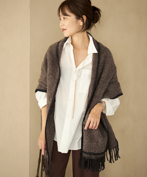 plage(プラージュ)の「LAPUAN KANKURIT / ラプアンカンクリ POCKET SHAWL MARIA ショール(ストール/ショール・レディース・ブラウン・FREE)」の9枚目の写真