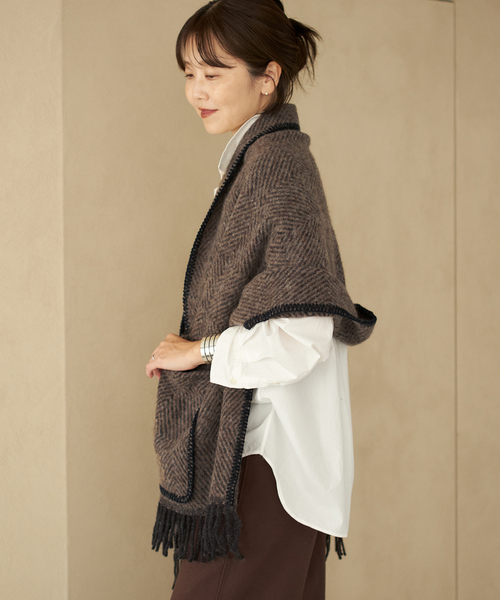 plage(プラージュ)の「LAPUAN KANKURIT / ラプアンカンクリ POCKET SHAWL MARIA ショール(ストール/ショール・レディース・ブラウン・FREE)」の6枚目の写真