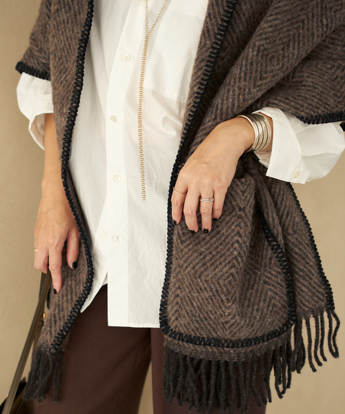 plage(プラージュ)の「LAPUAN KANKURIT / ラプアンカンクリ POCKET SHAWL MARIA ショール(ストール/ショール・レディース・ブラウン・FREE)」の20枚目の写真