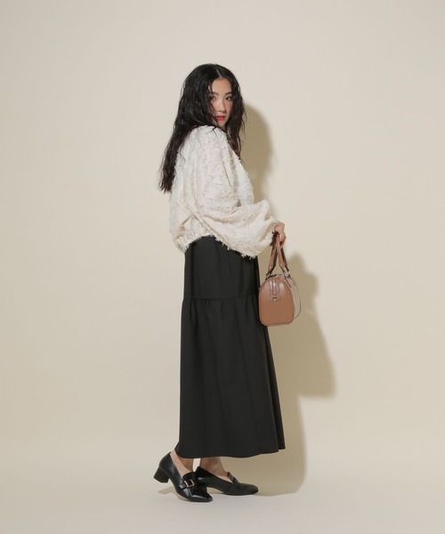 GLOBAL WORK（グローバルワーク）の「ティアードキャミワンピース/599690（ワンピース・レディース・チェック/ブラック・FREE）」の5枚目の写真