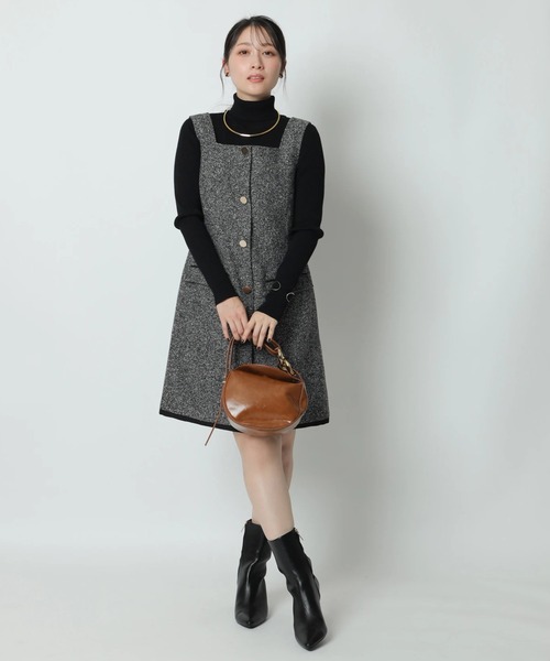 アプワイザーリッシェパフ袖刺繍ワンピース(新品) Apuweiser-riche（アプワイザーリッシェ）の「パフ袖刺繍ワンピース