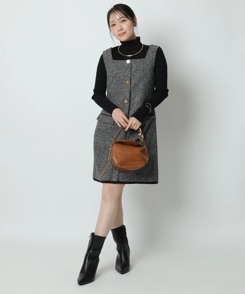 アプワイザーリッシェ　超美品　スクエアネックミニジャンスカ　ワンピース スクエアネックミニジャンスカ（ワンピース）｜Apuweiser-riche