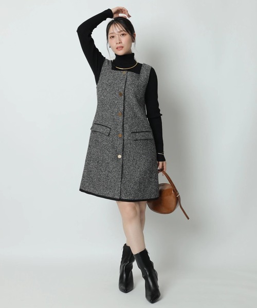 アプワイザーリッシェ　超美品　スクエアネックミニジャンスカ　ワンピース スクエアネックミニジャンスカ（ワンピース）｜Apuweiser-riche