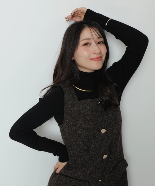 スクエアネックミニジャンスカ（ワンピース）｜Apuweiser-riche