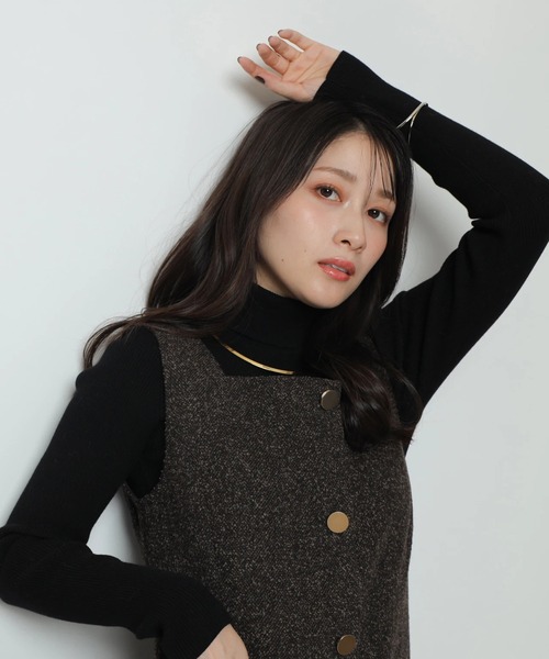 Apuweiser-riche（アプワイザーリッシェ）の「スクエアネックミニジャンスカ（ワンピース・レディース・ブラウン/ブラック・2/1）」の16枚目の写真